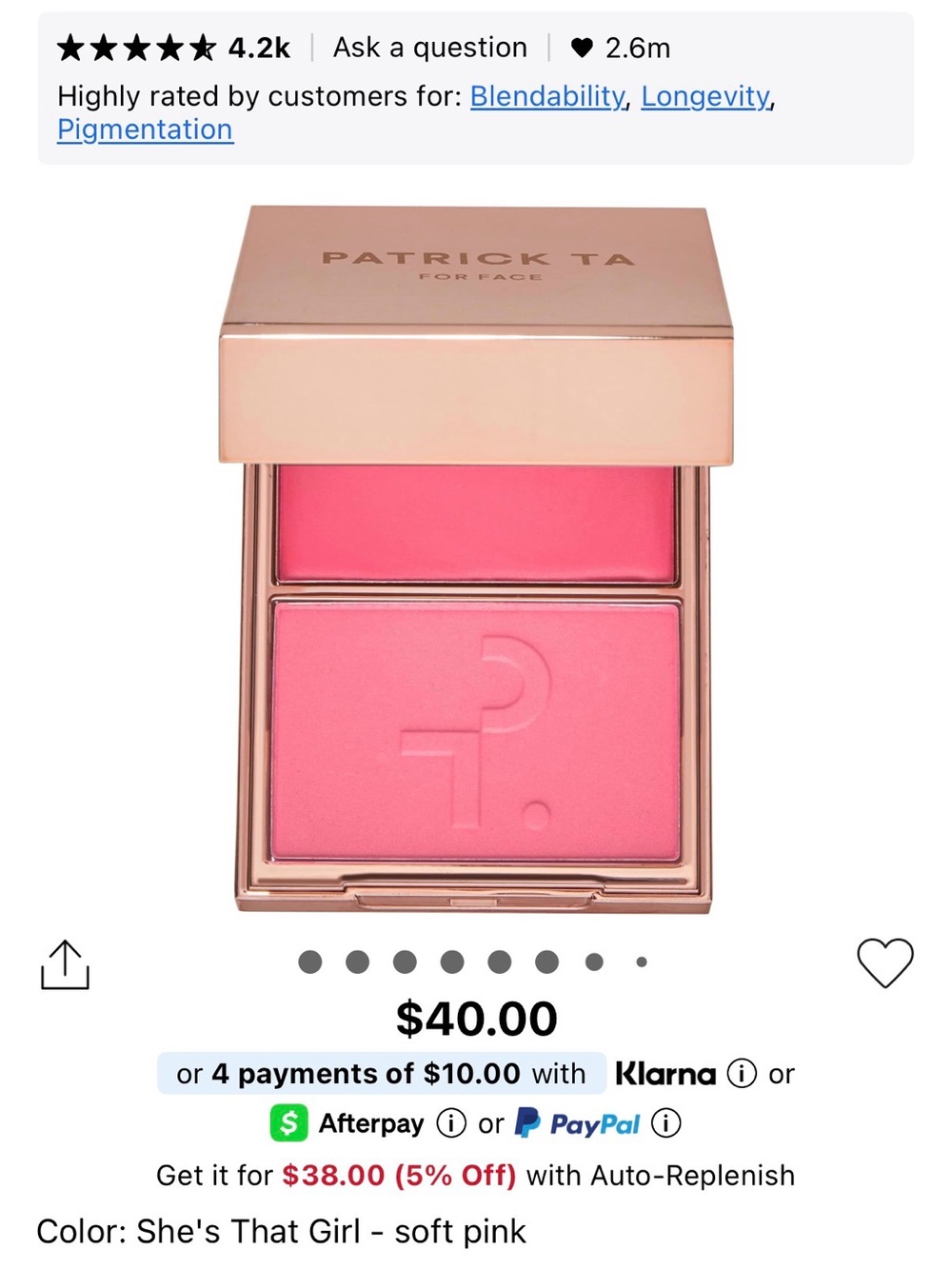 LN Patrick Ta Double Take Crème and Powder Blush—She’s That Girl